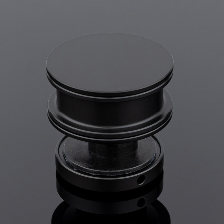 R02-401BLK/SUS304 Ролик с креплением к стеклу, черный матовый, SUS304