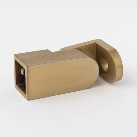 Регулируемый держатель штанги 15х15 к стене,  глянцевое золото S10-15R03GDB