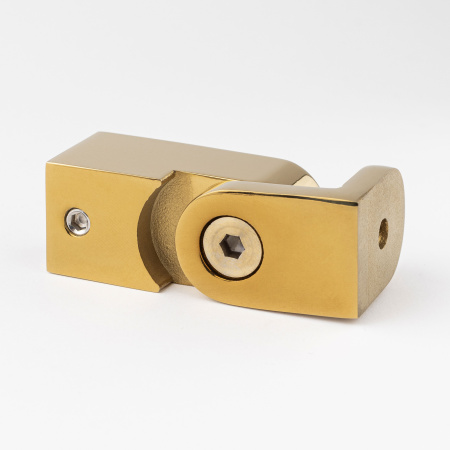 Регулируемый держатель штанги 15х15 к стене  глянцевое золото S10-15R03GD