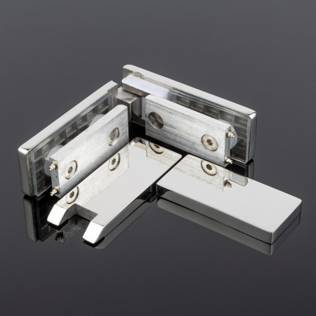 P03-105CR/sus304 Петля стекло-стекло 180°, хром, sus304 P03-105CR/sus304 Петля стекло-стекло 180°, хром, sus304