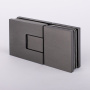 Петля стекло-стекло с  крышками, графит матовый, латунь H5403-GFM/brass