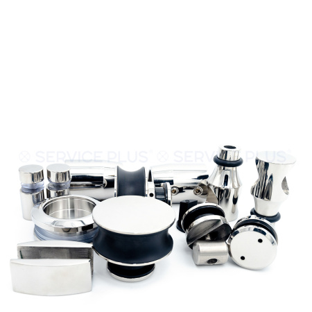 AK-006-PC Комплект фурнитуры для раздвижной системы, SUS304, Хром глянцевый