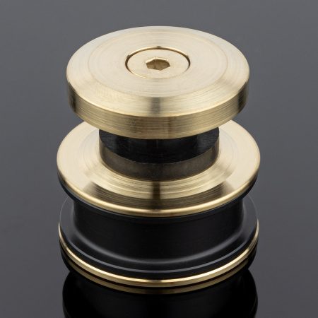 R02-401BGD/SUS304 Ролик с креплением к стеклу, брашированное золото, SUS304