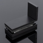 K02-204BLK/sus304 Коннектор стена-стекло 90˚ с пластиной, черный матовый, sus304