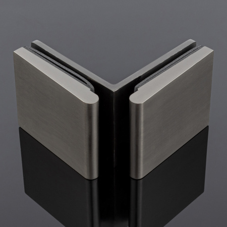 K03-201GRF/brass Коннектор стекло-стекло 90°, графит матовый, латунь