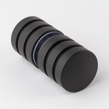 Ручка-кноб круглая, черный матовый, нержавеющая сталь