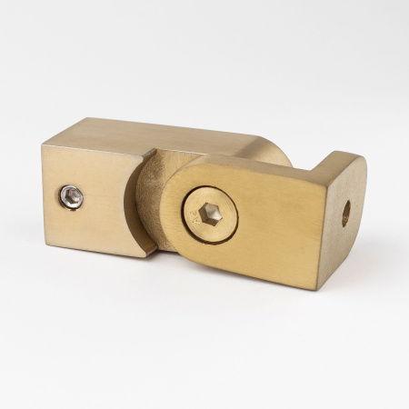 Регулируемый держатель штанги 15х15 к стене,  глянцевое золото S10-15R03GDB