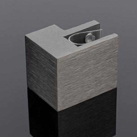 D02-503GFM/sus304 Держатель труба-стекло 30х10 торцевой, графит матовый, sus304