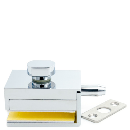 LC-20A-PC Защелка с ответной планкой в стену, Хром глянцевый