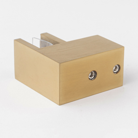 Крепление штанги 15х15 к стеклу Брашированное золото S10-1505GDB