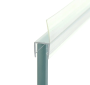 BK-702T10 Профиль уплотнительный, дверь-стекло, 180°, Т=10мм, L=2200мм, ПВХ, Прозрачный