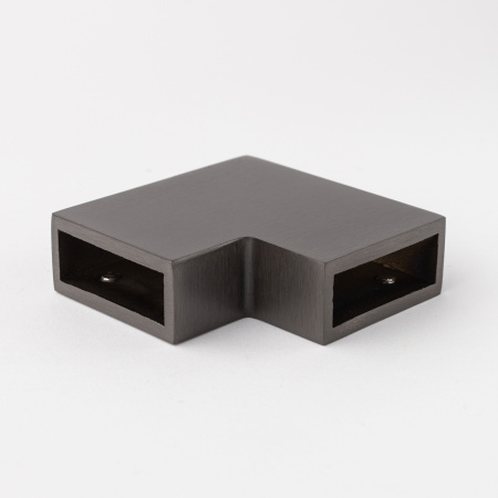 S02-504GFM/sus304 Соединитель трубы 30х10 угловой 90°, графит матовый, sus304