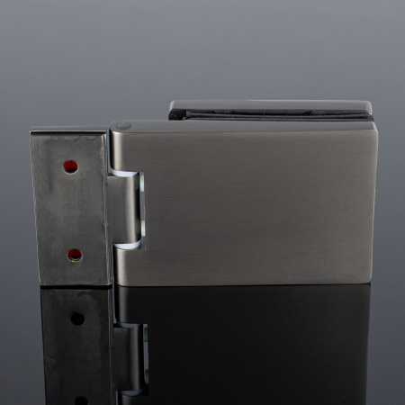 P03-101GRF/brass Петля стена-стекло с защелкивающейся крышкой 90°, графит матовый, латунь P03-101GRF/brass Петля стена-стекло с защелкивающейся крышкой 90°, графит матовый, латунь