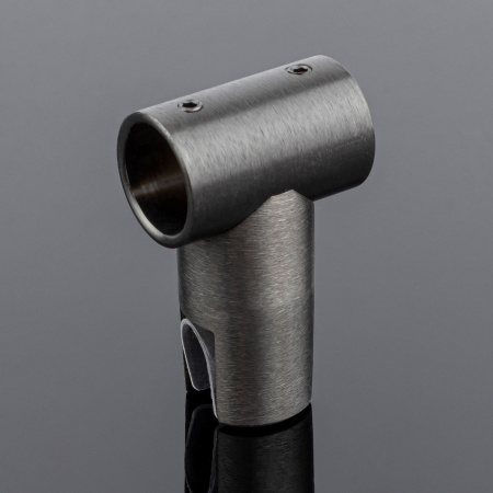 D02-512GFM/sus304 Соединитель трубы ф19 180°, графит матовый, sus304