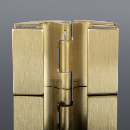 P03-102BGD/brass Петля стекло-стекло 180°/135°, брашированное золото, латунь P03-102BGD/brass Петля стекло-стекло 180°/135°, брашированное золото, латунь