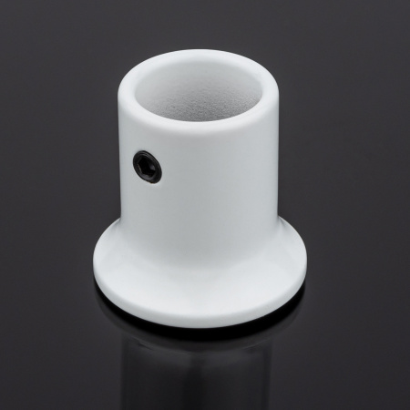 S02-506WM/brass Соединитель труба-стена ф19, белый матовый, латунь