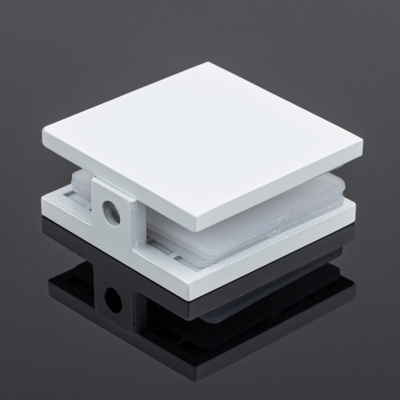 K02-202WM/sus304 Коннектор стена-стекло 90˚, белый матовый, sus304