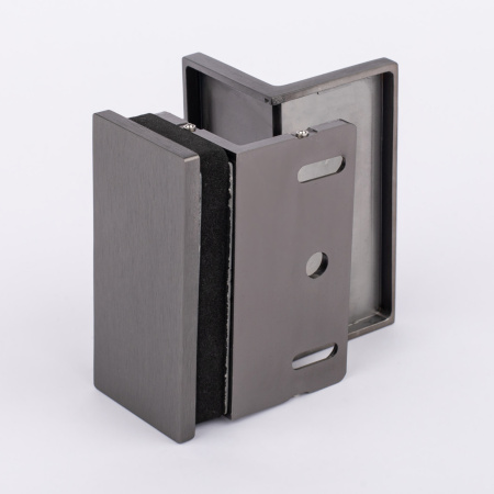 Коннекторстена-стекло с  крышкой 90°, графит матовый, латунь H4650-GFM/brass