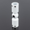 S02-511WM/sus304 Соединитель трубы ф19 90°-180°, белый матовый, sus304