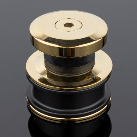 R02-401GD/SUS304 Ролик с креплением к стеклу, яркое золото, SUS304