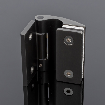 P03-103GRF/brass Петля стена-стекло 90°, графит матовый, латунь P03-103GRF/brass Петля стена-стекло 90°, графит матовый, латунь