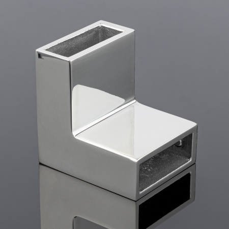 S02-504CR/sus304 Соединитель трубы 30х10 угловой 90°, хром, sus304