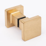 Ручка кноб квадратная, брашированное золото, латунь DDJ17-BGD/brass