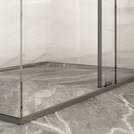 Комплект фурнитуры СП-ПГ3 для раздвижной душевой кабины из стекла