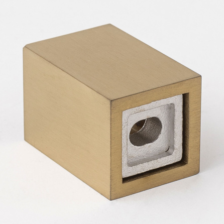 Крепление штанги 15х15 к стене Брашированное золото S10-1501GDB