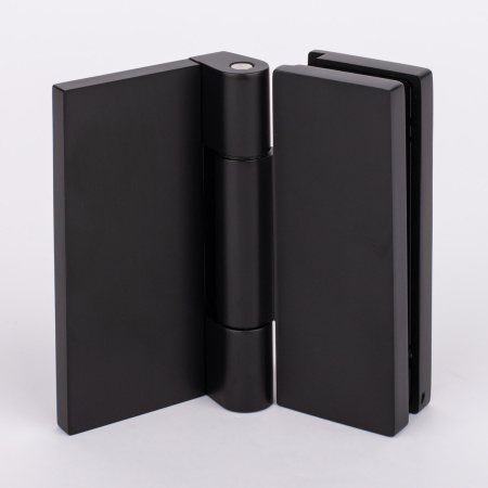 Петля стена-стекло с крышкой 90°,черный матовый, латунь H79-BLK/brass Петля стена-стекло с крышкой 90°,черный матовый, латунь H79-BLK/brass