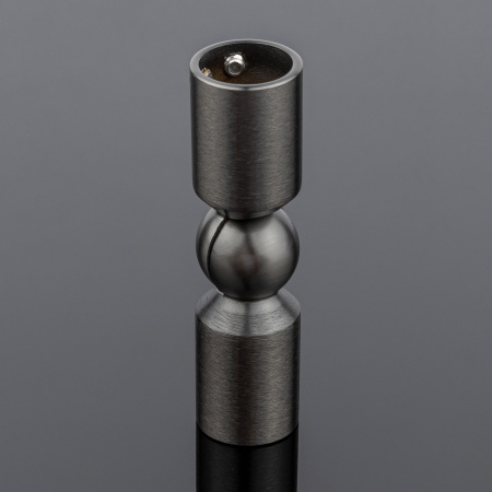 S02-511GFM/sus304 Соединитель трубы ф19 90°-180°, графит матовый, sus304