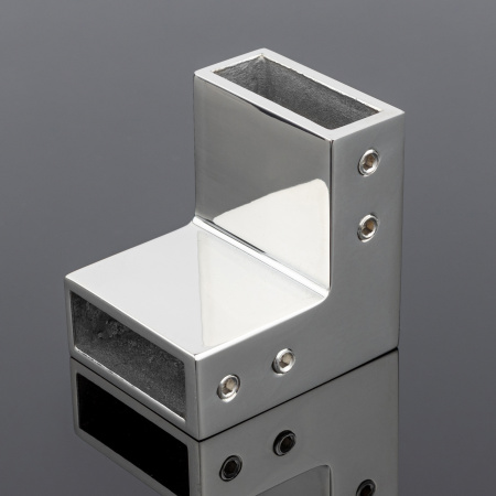 S02-504CR/sus304 Соединитель трубы 30х10 угловой 90°, хром, sus304