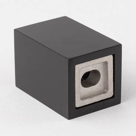 Крепление штанги 15х15 к стене матовый черный S10-1501BL