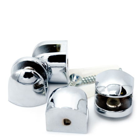 Держатель полки CS-103Z-PC, 8мм, комплект 4 шт,  Хром глянцевый