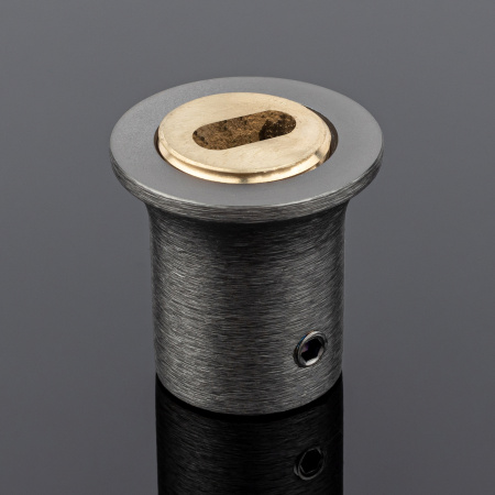 S02-506GFM/brass Соединитель труба-стена ф19, графит матовый, латунь