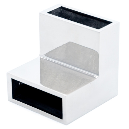 CK-104D30-PC Коннектор трек-трек 90° прямоугольный,  30*10, Хром глянцевый