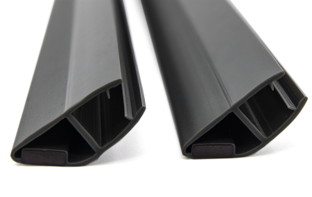 PVH04-914GFM8 Магнитный уплотнительный профиль 90° скошенный для стекла 8мм, 2500мм, premium