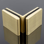 K03-201BGD/brass Коннектор стекло-стекло 90°, брашированное золото,латунь