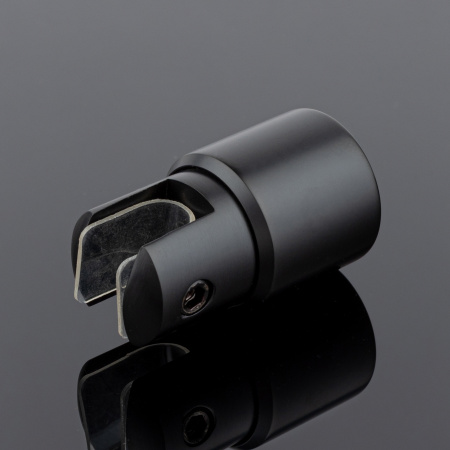 D02-508BLK/brass Держатель стекла ф19, черный матовый, латунь