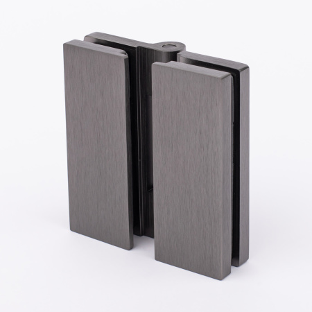 Петля стекло-стекло с  крышками, графит матовый, латунь H7903-GFM/brass