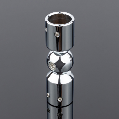 S02-510CR/brass Соединитель трубы ф19 90°-180°, хром, латунь