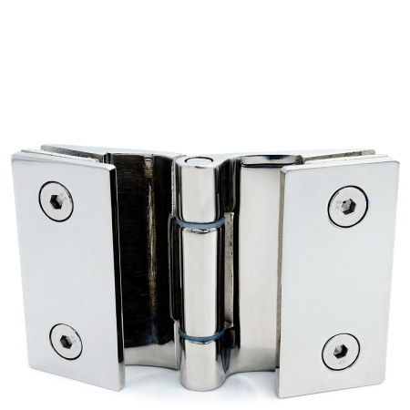 CL-905-PC Петля латунная стекло-стекло без фиксации, Хром глянцевый