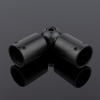 Соединитель трубы Ø19 90°-180°, нержавеющая сталь, черный матовый