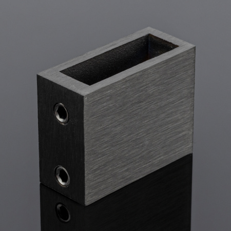 S02-500GFM/sus304 Соединитель труба стена-стекло 30*10, графит матовый, sus304