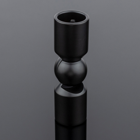 S02-510BLK/brass Соединитель трубы ф19 90°-180°, черный матовый, латунь