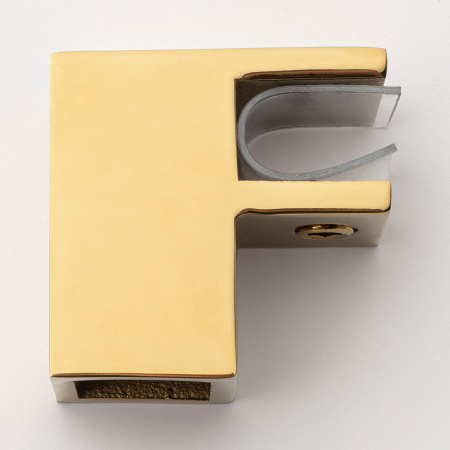 Крепление штанги 15х15 к стеклу золото глянцевое S10-1505GD