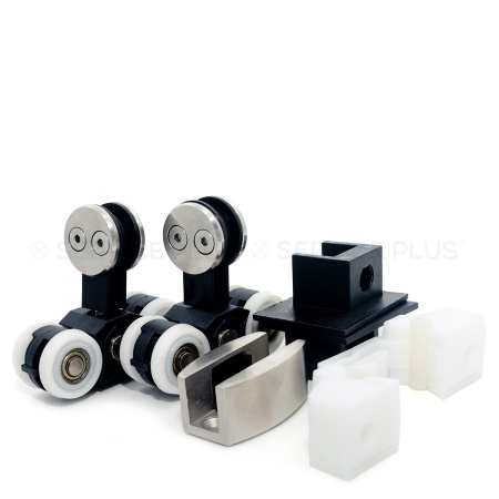 AJ-200-PC Комплект фурнитуры для раздвижной системы, SUS304, Хром Матовый