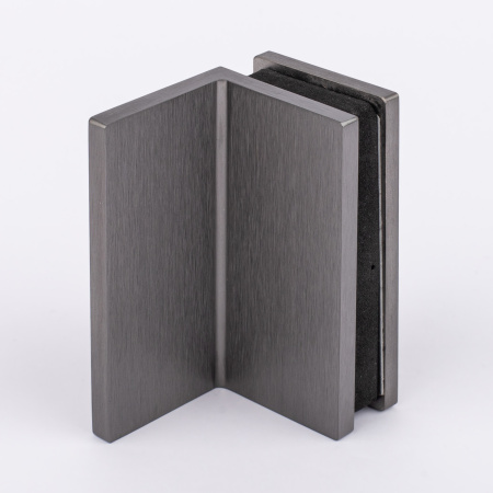 Коннекторстена-стекло с  крышкой 90°, графит матовый, латунь H4650-GFM/brass