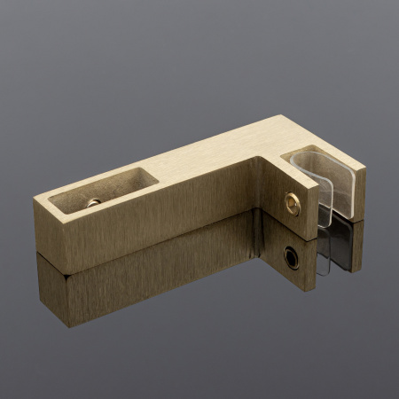 S02-502BGD/sus304 Держатель стекла Г-образный сквозной 30х10, брашированное золото sus304