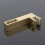 S02-502BGD/sus304 Держатель стекла Г-образный сквозной 30х10, брашированное золото sus304